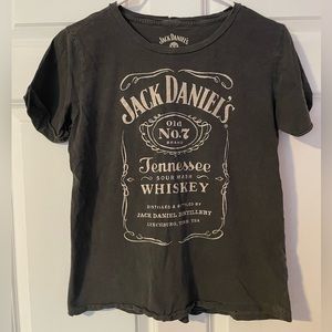 Lucky Brand Distressed Jack Daniels Graphic Tee- Size Medium